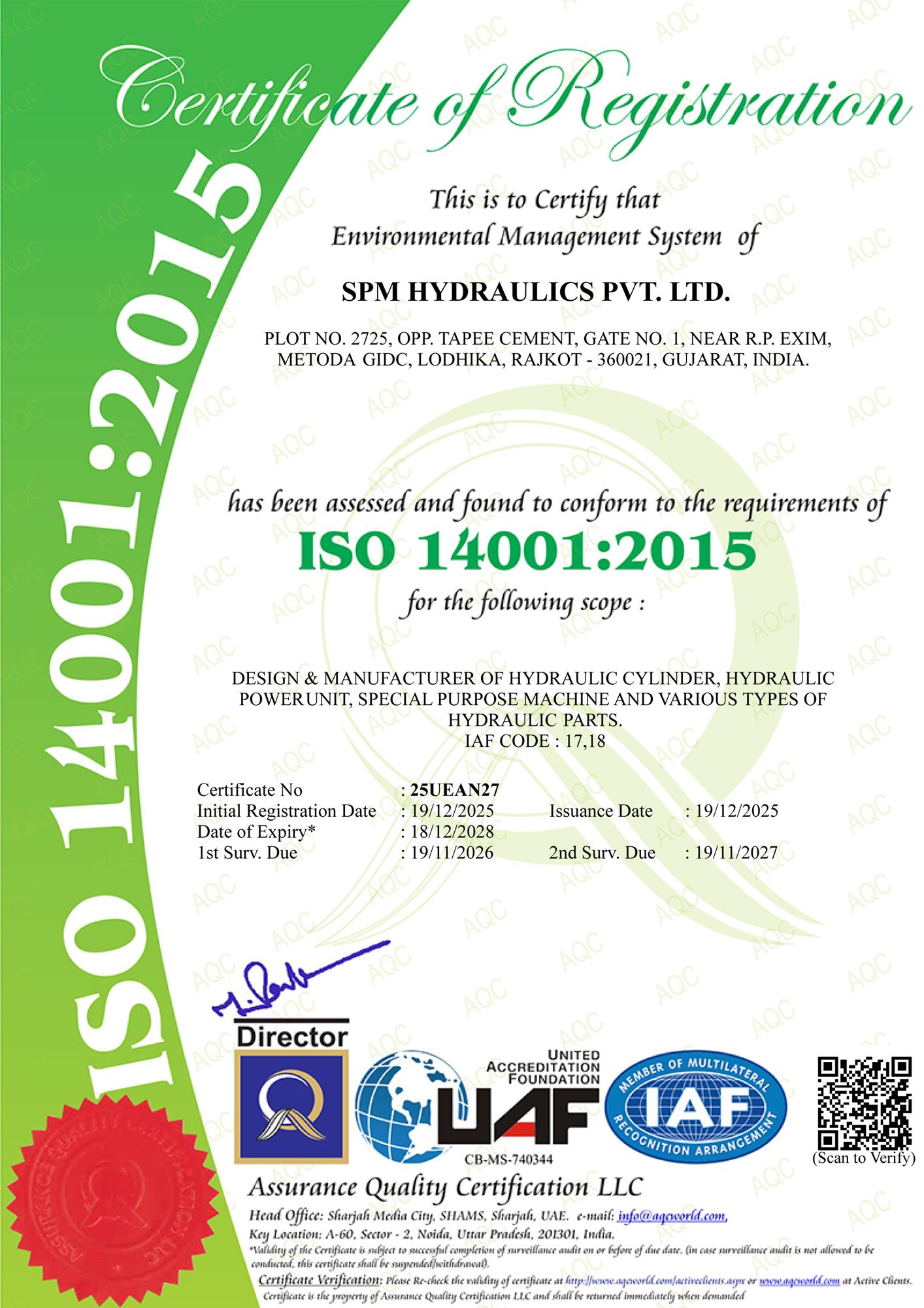 ISO 14001:2015 – Environmental Management System